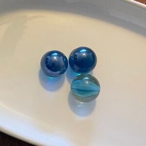 Marble Cats Eye Mixed Lot Large Marble 3 Pieces Eye Cat 4 Veins